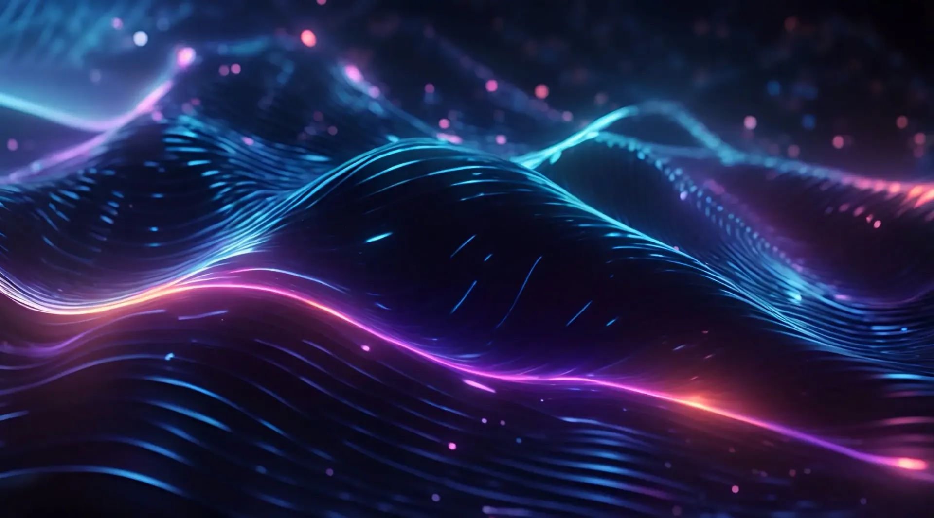 Surreal Neon Swirls Video Clip